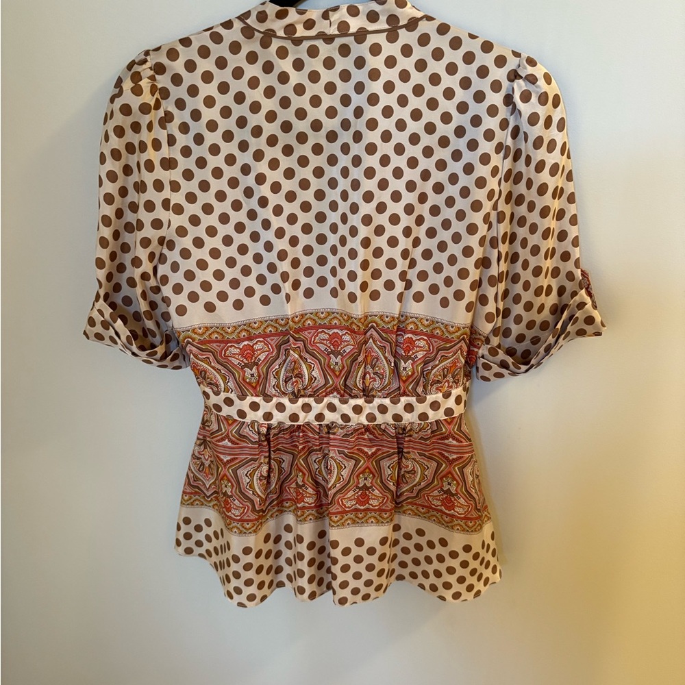 BCBG MaxAzria Beige Silk Top - Picture 6 of 8